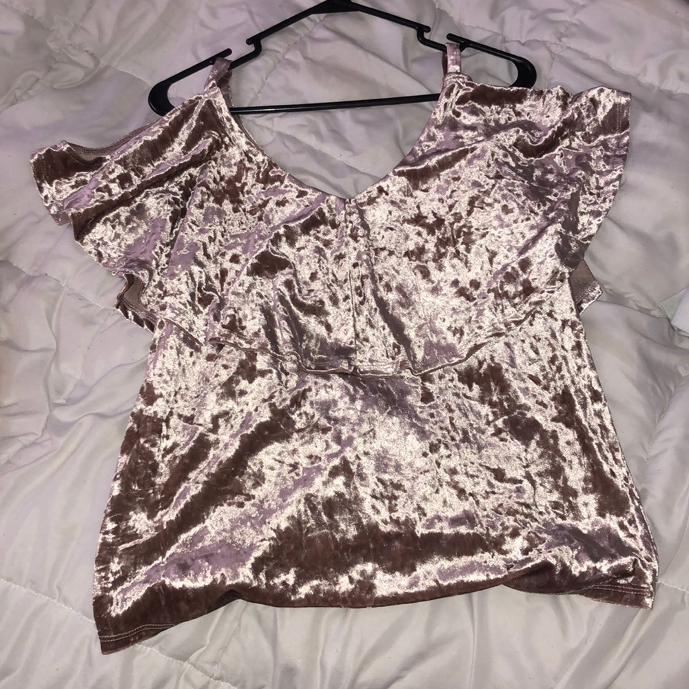 Pink velvet top